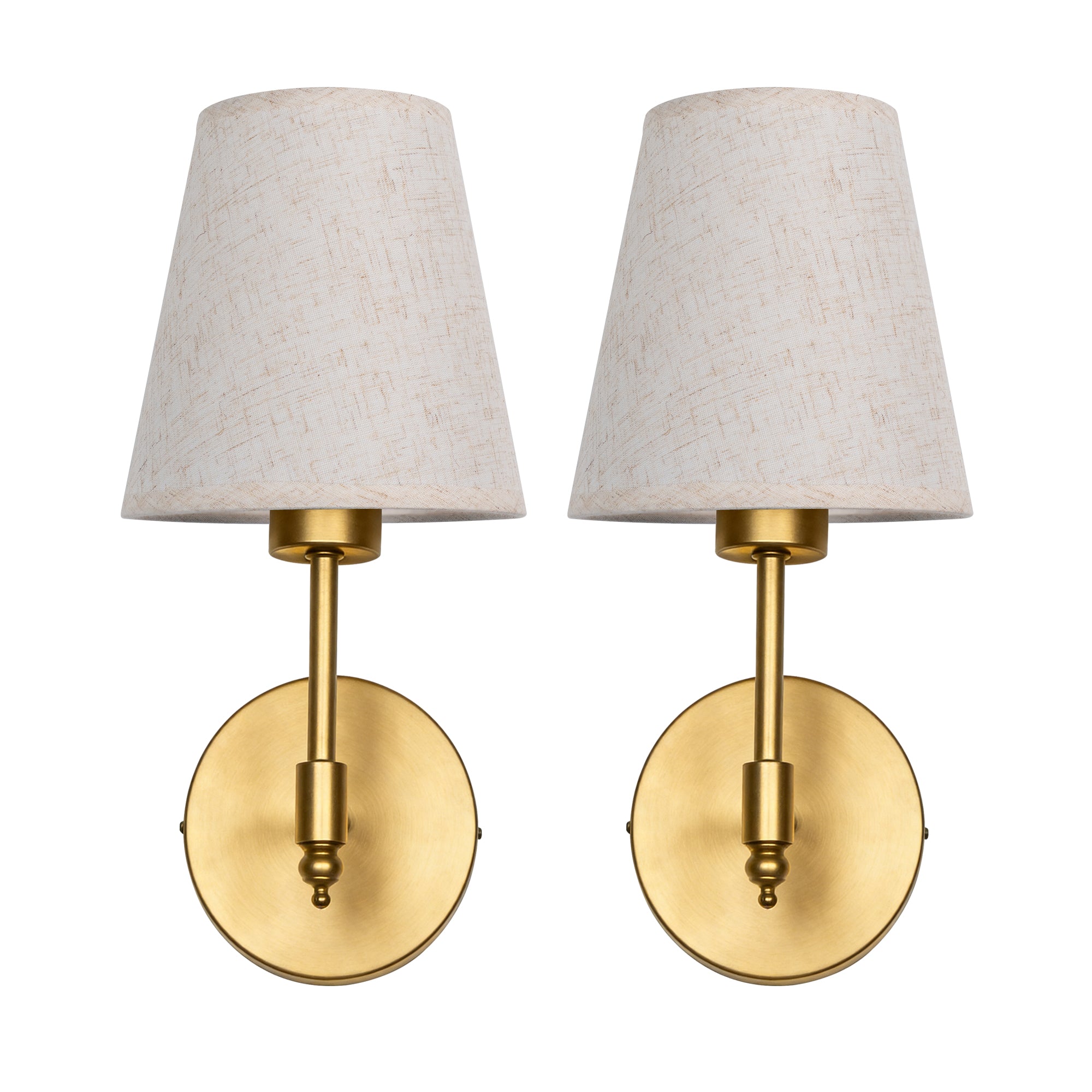 Dehowell Battery Operated Wireless Fabric Wall Sconces with Remote Contro For Living Room, Bedroom, Hallway, And Bathroom (Set of 2)