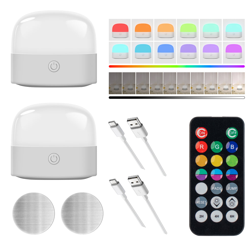 RGB LED Light Bulbs 2-Pack