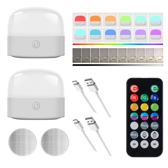 RGB LED Light Bulbs 2-Pack