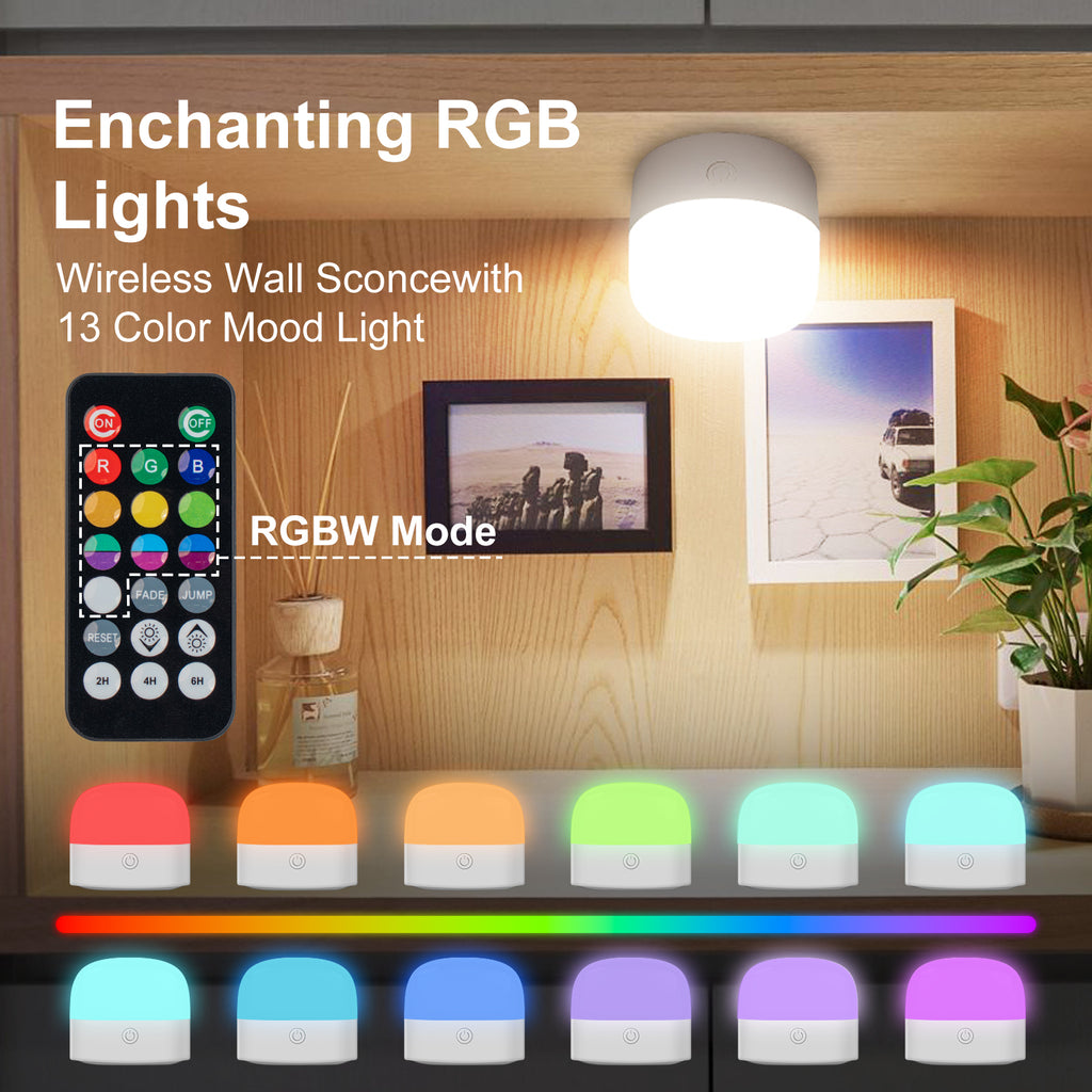 RGB LED Light Bulbs 2-Pack