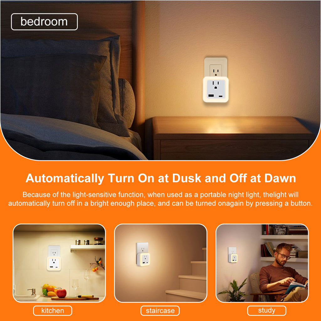 Plug-in LED Night Light 2-Pack