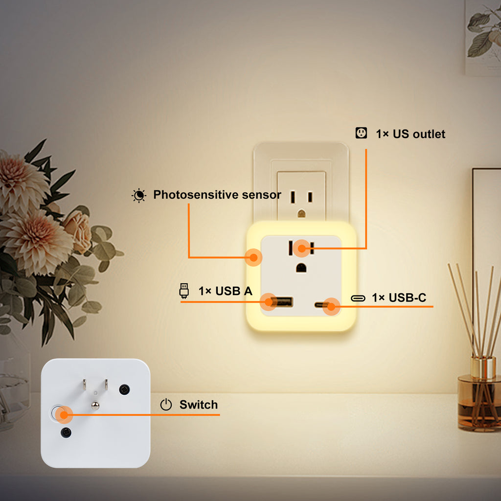 Plug-in LED Night Light 2-Pack