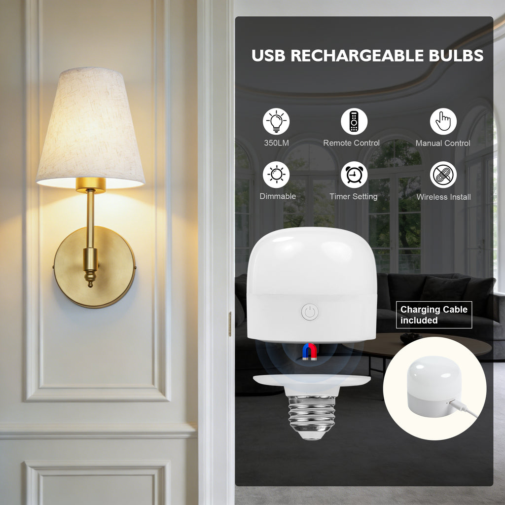 Dehowell Battery Operated Wireless Fabric Wall Sconces with Remote Contro For Living Room, Bedroom, Hallway, And Bathroom (Set of 2)