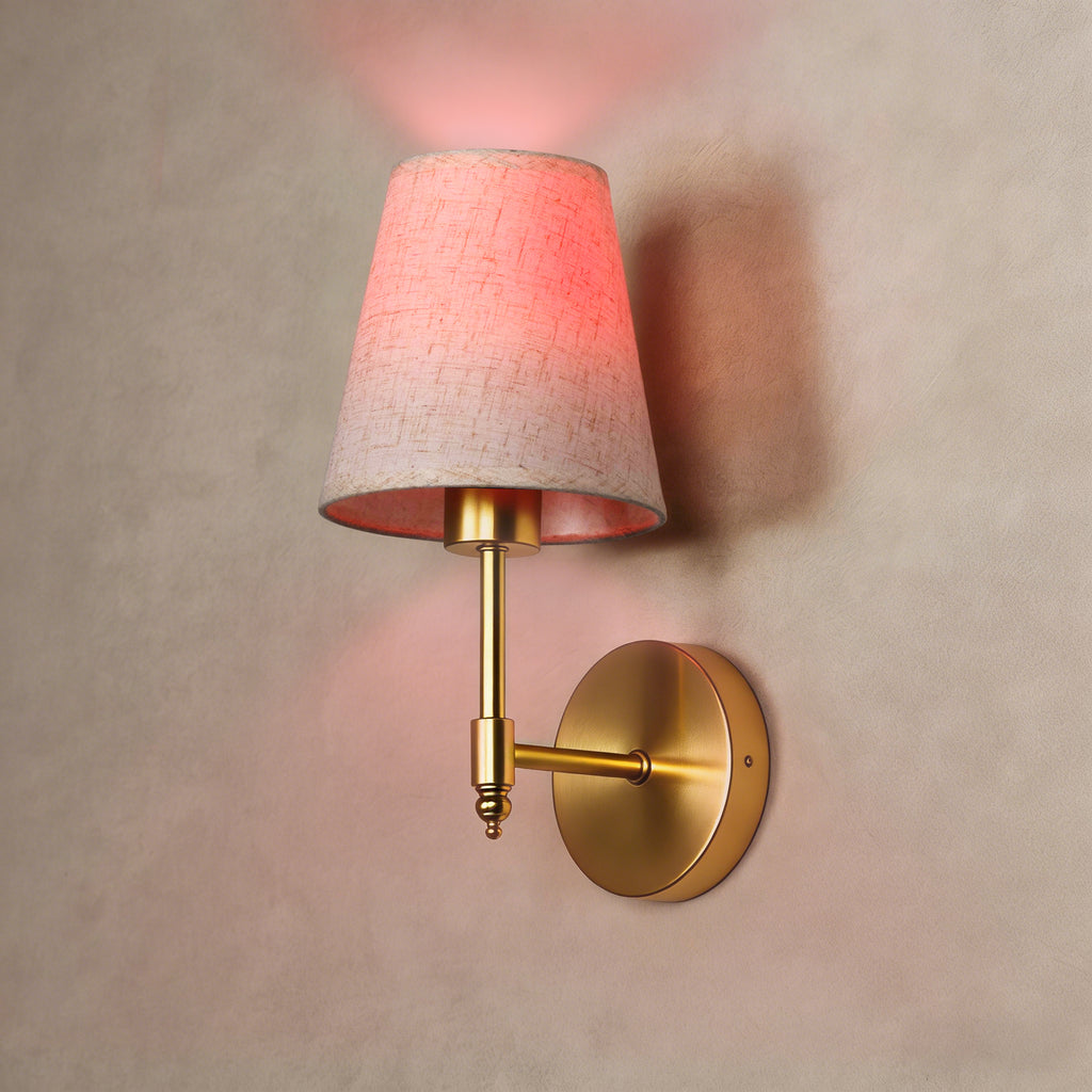 Dehowell Battery Operated Wireless Fabric Wall Sconces with Remote Contro For Living Room, Bedroom, Hallway, And Bathroom (Set of 2)