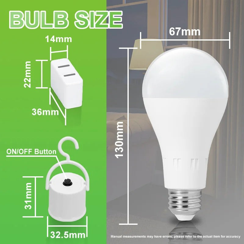 Dehowell 4-in-1 Rechargeable Emergency Light Bulb (Battery Backup)