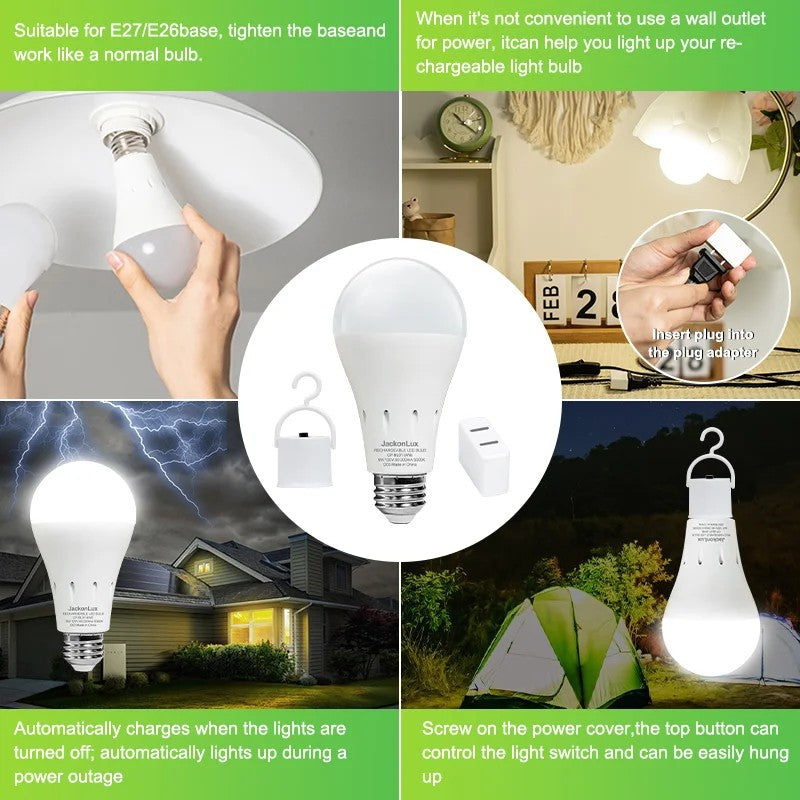Dehowell 4-in-1 Rechargeable Emergency Light Bulb (Battery Backup)