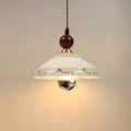 Dehowell Vintage Floral Hand-Painted Ceramic Pendant Light