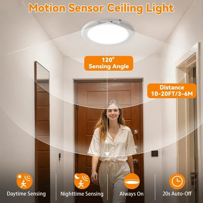 Dehowell 10000mAh 1PK Rechargeable Motion Sensor Ceiling Light
