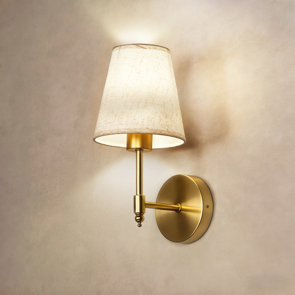 Dehowell Battery Operated Wireless Fabric Wall Sconces with Remote Contro For Living Room, Bedroom, Hallway, And Bathroom (Set of 2)