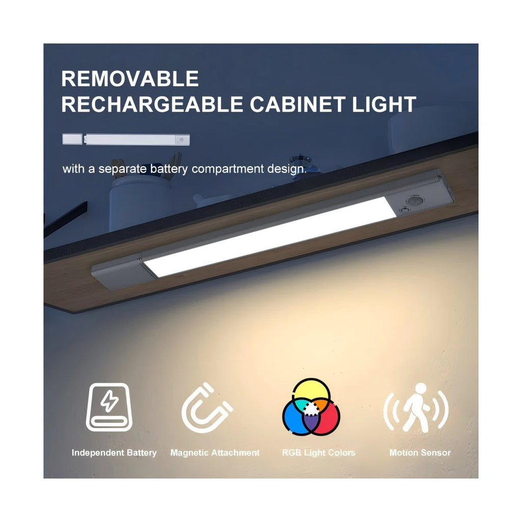 Dehowell 14.6 Inch Rgb Detachable Motion Sensor Cabinet Light With Remote Control