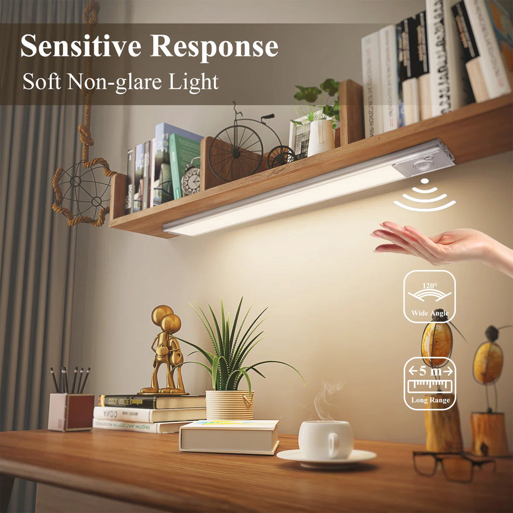 Dehowell 12 Inch 2pcs Wireless Led Dimmable Ultra Thin Motion Sensor Under Cabinet Light (Set of 2)
