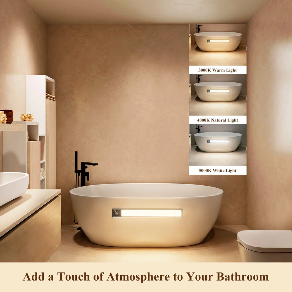 Dehowell 12 Inch 2pcs Wireless Led Dimmable Ultra Thin Motion Sensor Under Cabinet Light (Set of 2)