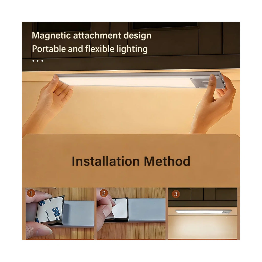 Dehowell 12 Inch 2pcs Wireless Led Dimmable Ultra Thin Motion Sensor Under Cabinet Light (Set of 2)