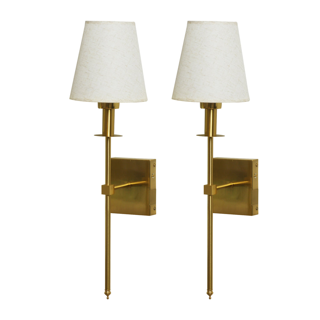 Dehowell Modern Removable Battery Operated Wireless Fabric Shade Wall Sconce With Remote Control (Set of 2)