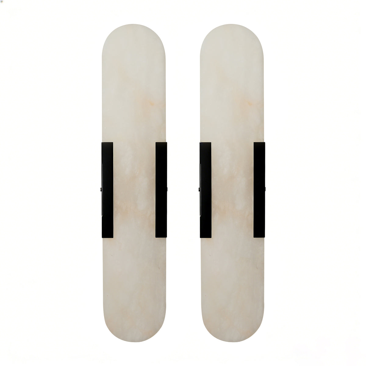 Dehowell 19.7in Dimmable Wall Mounted Sconce with Alabaster Shade,Modern 2-lights Wall Light with G9 Bulbs (Set of 2)
