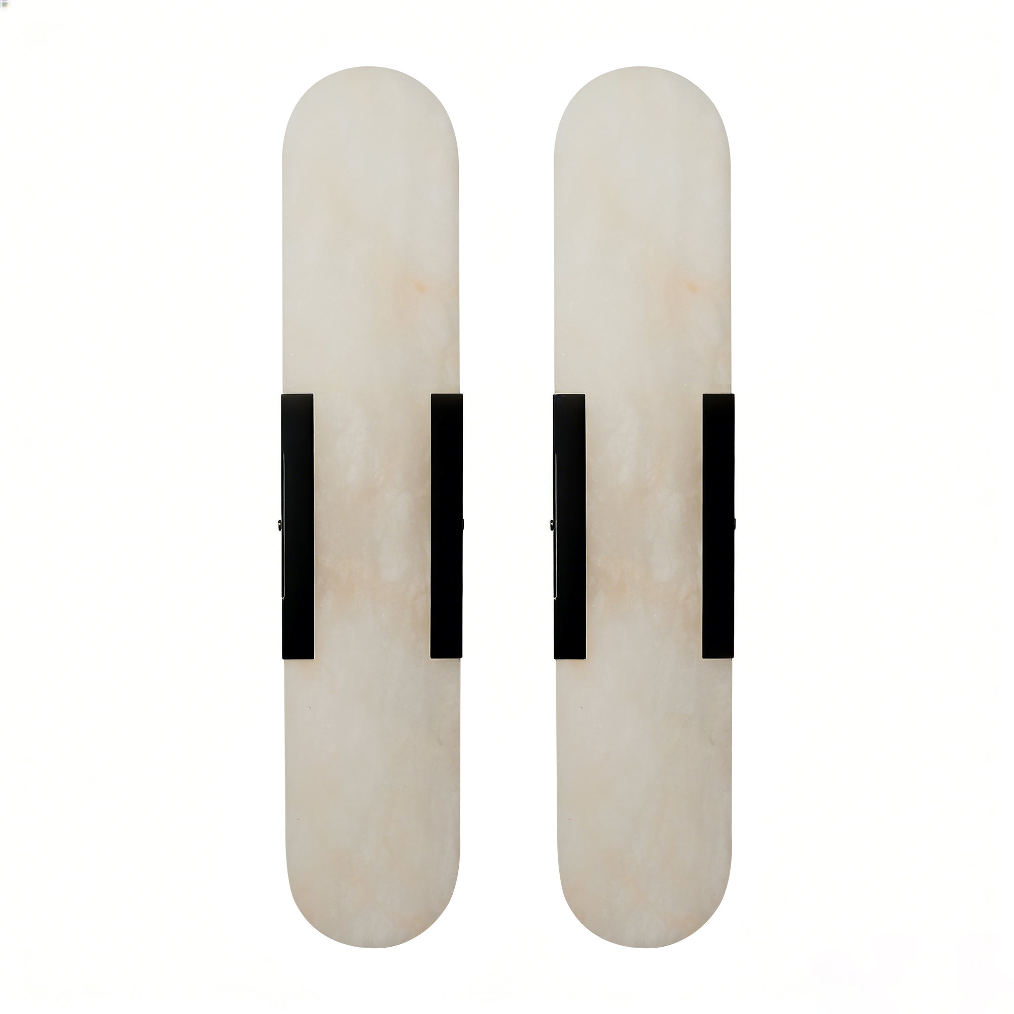 Dehowell 19.7in Dimmable Wall Mounted Sconce with Alabaster Shade,Modern 2-lights Wall Light with G9 Bulbs (Set of 2)