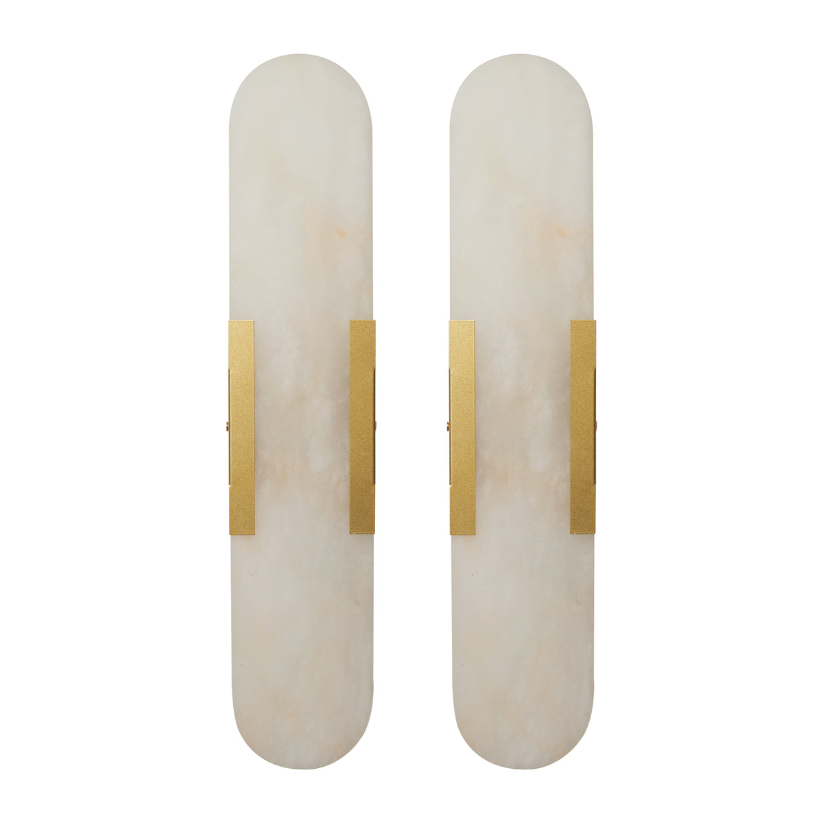 Dehowell 19.7in Dimmable Wall Mounted Sconce with Alabaster Shade,Modern 2-lights Wall Light with G9 Bulbs (Set of 2)