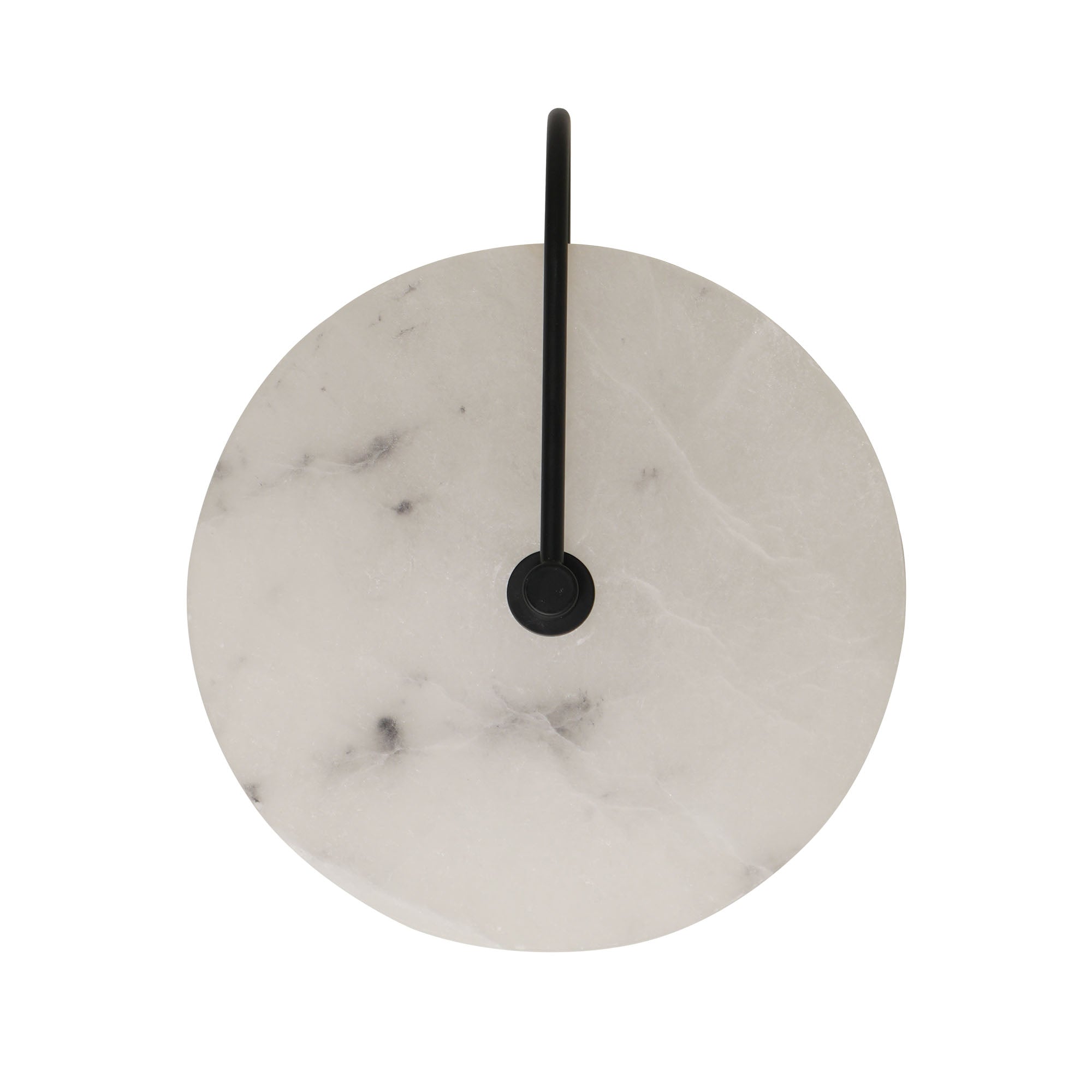 Dehowell 9.84in Round Modern Dimmable Led Alabaster Wall Sconce With Remote Control, Brass Accent