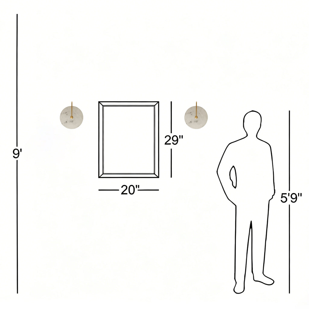 Dehowell 9.84in Round Modern Dimmable Led Alabaster Wall Sconce With Remote Control, Brass Accent