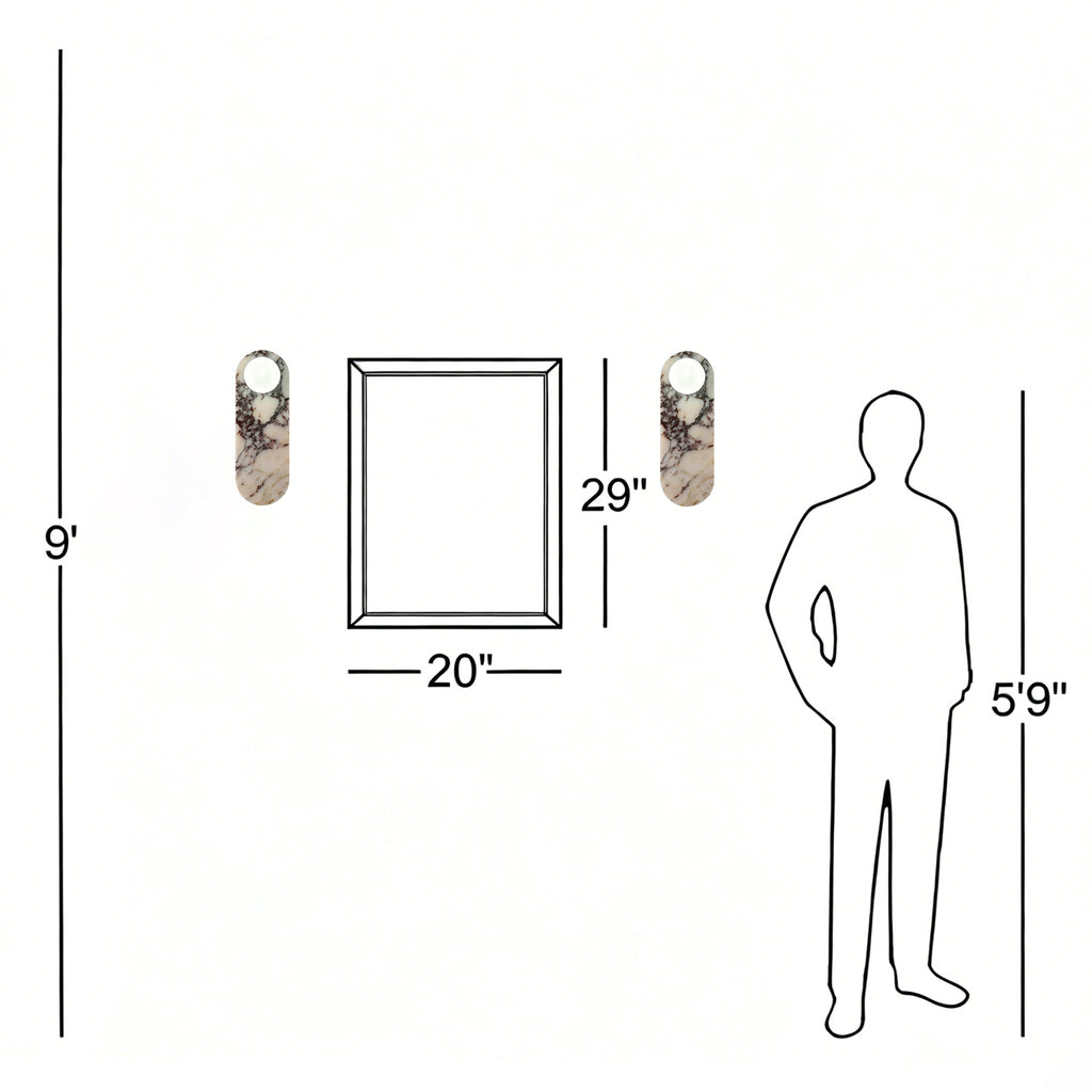 Dehowell 13.78in Bulgari Marble Wall Sconces,modern Nutural Alabaster Wall Light With Glass Globe Shade,g9 Lights Including (Set of 2)