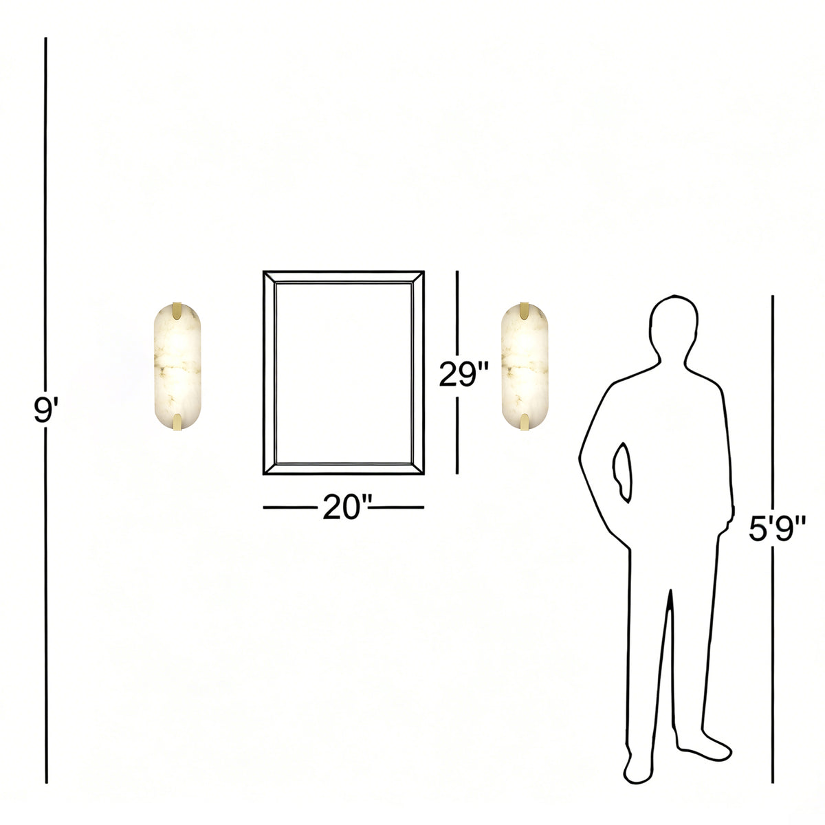 Modern Natural Alabaster Wall Sconce With 3-color Dimmable Led