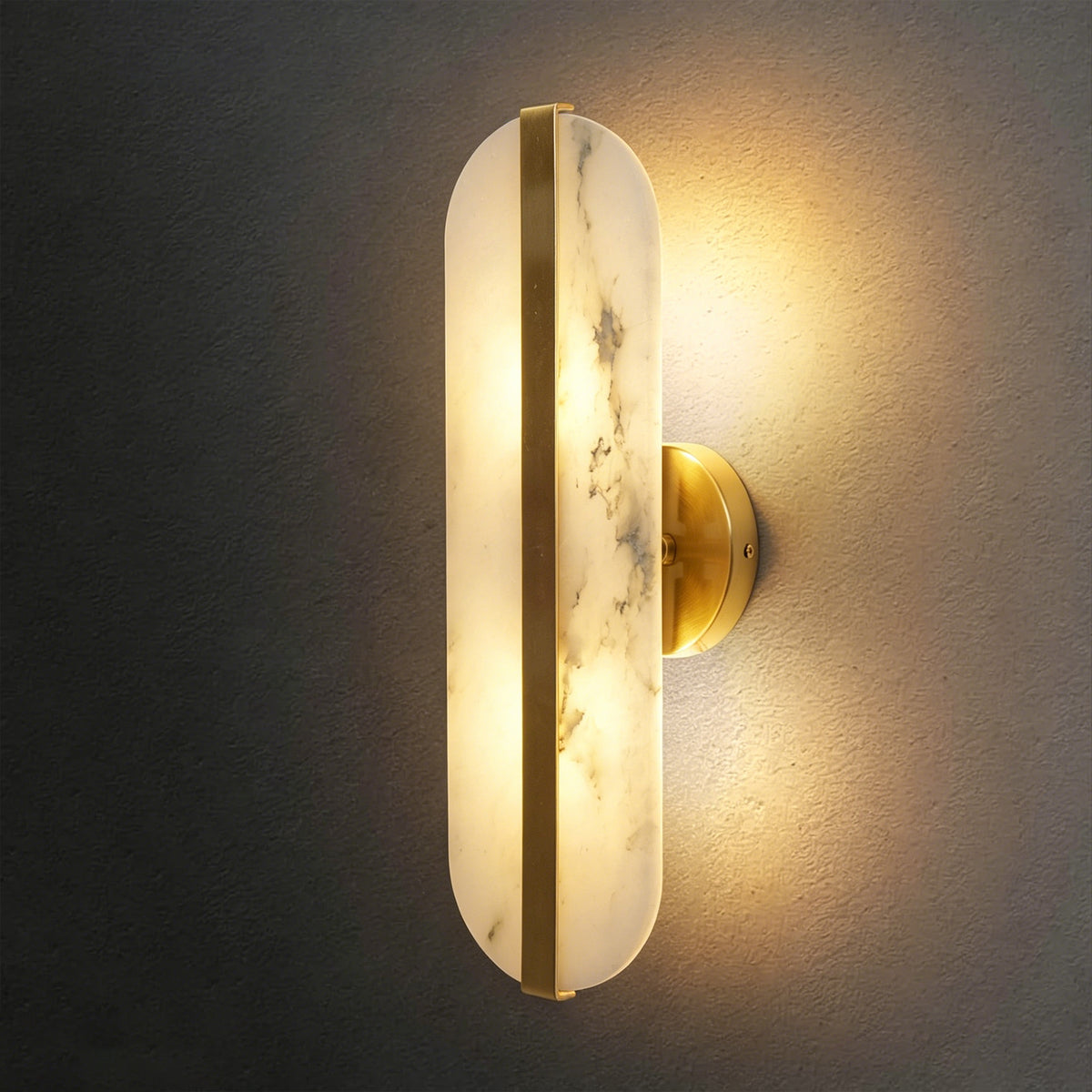 Modern Natural Alabaster Wall Sconce With Dimmable 2‑light G9 Bulbs