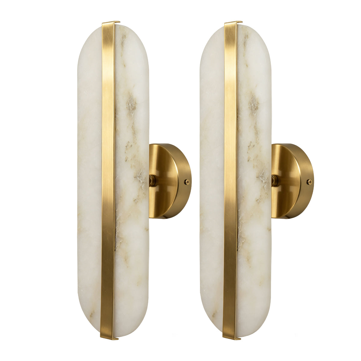 Modern Natural Alabaster Wall Sconce With Dimmable 2‑light G9 Bulbs