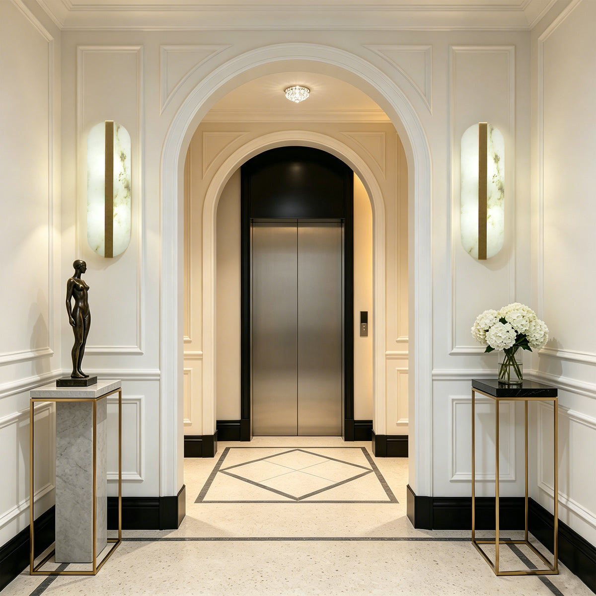 Modern Natural Alabaster Wall Sconce With Dimmable 2‑light G9 Bulbs